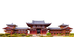 Byodo in Temple (Japan) isolated on white background