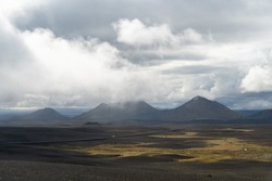 Desertic landscape in north Iceland 