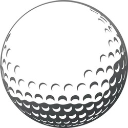 Vector golf ball close-up