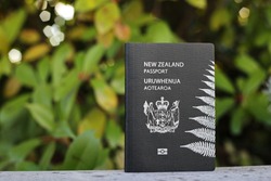 New Zealand passport on the desk