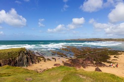 View of Freshwater West Beach, Pembrokeshire, Wales