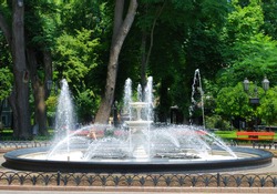 Summer day in public city park
