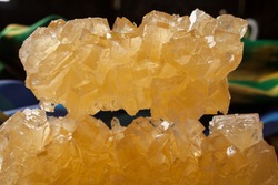 Eastern desserts.Navat is made with sugar syrup and aged until formation of crystals.Uzbek sweets.Yellow transparent.