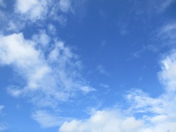Clods beautiful on sky blue background