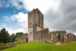 Mugdock Castle made in 13th century in Mugdock Country Park. Milngavie, Mugdock, Glassgow, Scotland, UK