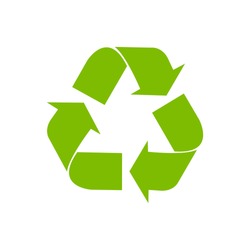 vector recycle symbol. recycle vector icon.  green icon.