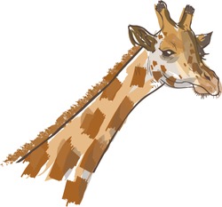 Vector painting of giraffe.
