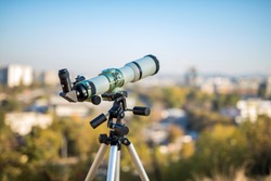 Telescope for observing the universe - astronomy and astrology.