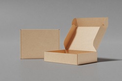 Realistic Box 3D Rendering or realistic box mockup
