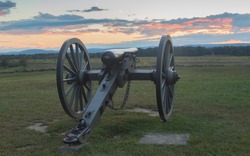 Artillery at Gettysburg looking over field