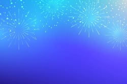Festive blue firework light celebration luminous background