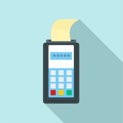 Payment by credit card icon. Flat illustration of payment by credit card vector icon for web design
