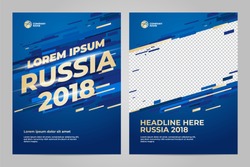 Layout Template design of the poster for sport event, 2018 trend