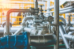 Pump and pipe line oil pressure gauge valves at plant pressure safety valve selective