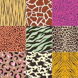 repeated wild animal print pattern 