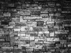 spot outstanding abstract B&W brick wall texture and background. 