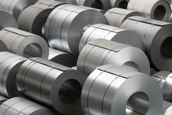 amount of steel coils in warehouse, heavy industries