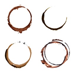 Coffee Stain Rings Vector