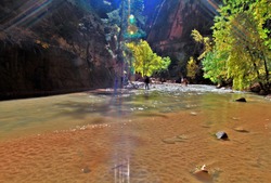 The river in zion, deathvalley,usa,The most popular and scenery trail in Zion.
amazing place national park in USA.