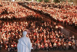 Pilgrimage to Lourdes. It happens every year in May. Soldiers from all over the world come to pray blessed Virgin Mary.