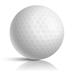 Vector golf ball isolated on white 