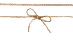 Twine rope with bow.Package decor.
    
    - Image