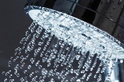 Shower hygiene shower head water saving black and white bathing bathroom equipment