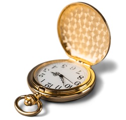 vintage golden pocket watch