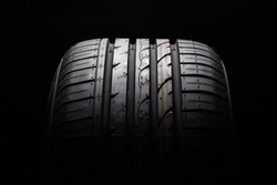 Black rubber tire