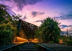 The Upper Bukit Timah old Singapore-Malaysian railway Truss Bridge next to The Rail Mall.