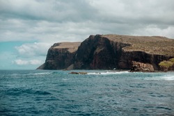 Palaoa Point, Kaunolu Bay at Lanai Island, Hawaii
