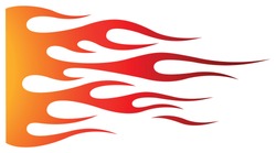 Tribal hotrod muscle car flame graphic for hoods, sides and motorcycles. Can be used as decal, sticker or tattoos too.
