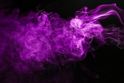 Movement of smoke purple background.