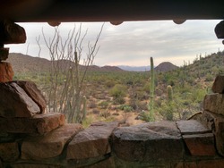 Picnic hut view from Arizona