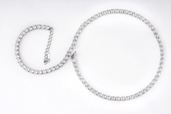 Diamond Necklace - Product Photography on white background.