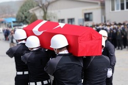 Funeral of the soldier who was martyred