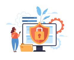 Internet website lock protection safety enter concept. Vector flat graphic design illustration