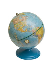 Globe with clipping path.