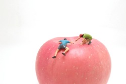 a mini of figure climb the apple
