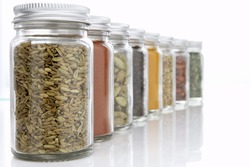 Jars Of Herbs And Spices
