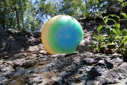 rubber ball in nature