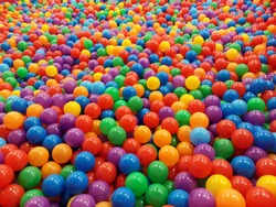A lot of Plastic Balls In Different Colors