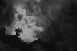 Black and white of cloudscape