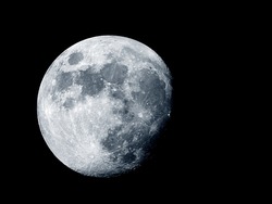 Moon background / The Moon is an astronomical body that orbits planet Earth, being Earth's only permanent natural satellite. It is the fifth-largest natural satellite in the Solar System