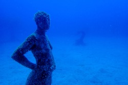 Sculptures of people. Museo Atlantic, Lanzarote, Islas Canarias