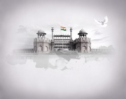 RED FORT DELHI INDIA INDEPENDENCE DAY REPUBLIC DAY FREEDOM OF INDIA