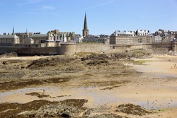 Saint Malo city on the coast of french Brittany