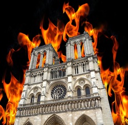 NOTRE DAME ON FIRE