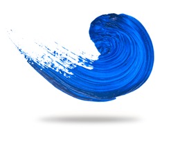 Abstract blue wave brush stroke
