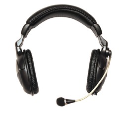 black headphones isolated on a white background